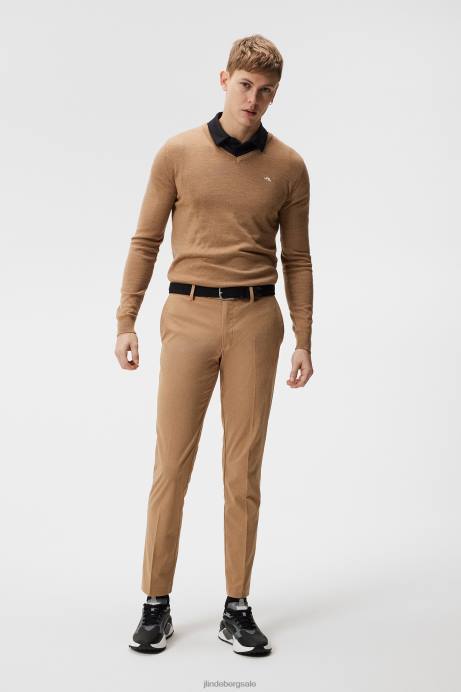 Men J.Lindeberg Tiger Brown Lymann Knitted Sweater Clothing 8R62652