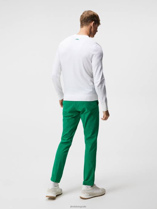 Men J.Lindeberg White Gus Knitted Sweater Clothing 8R62585