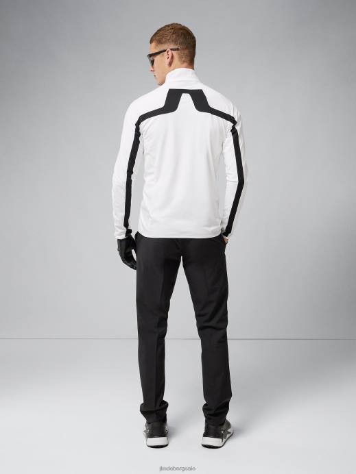 Men J.Lindeberg White Jarvis Mid Layer Clothing 8R62671