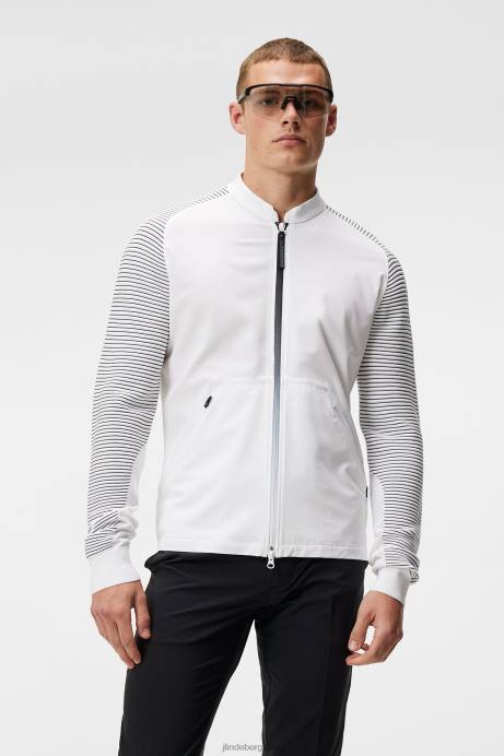 Men J.Lindeberg White Rolf Hybrid Knit Clothing 8R62602