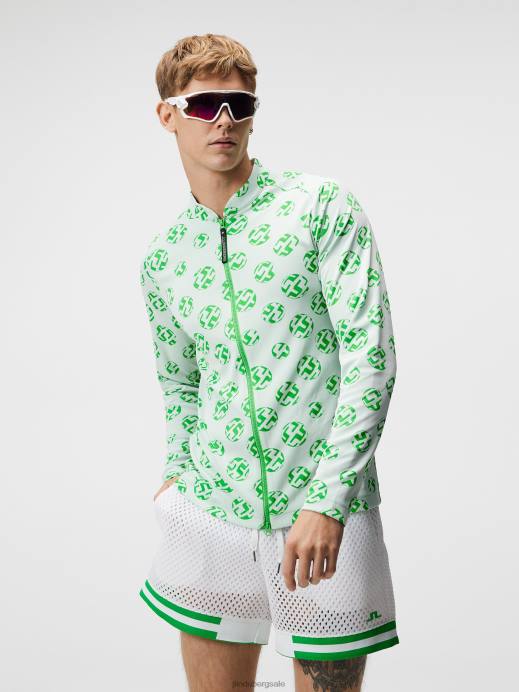 Men J.Lindeberg White Sphere Dot Patric Jacquard Mid Layer Clothing 8R62604