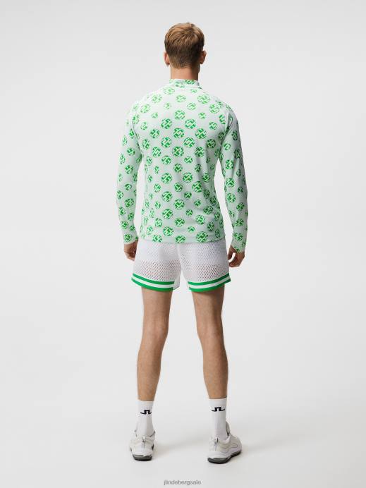 Men J.Lindeberg White Sphere Dot Patric Jacquard Mid Layer Clothing 8R62604