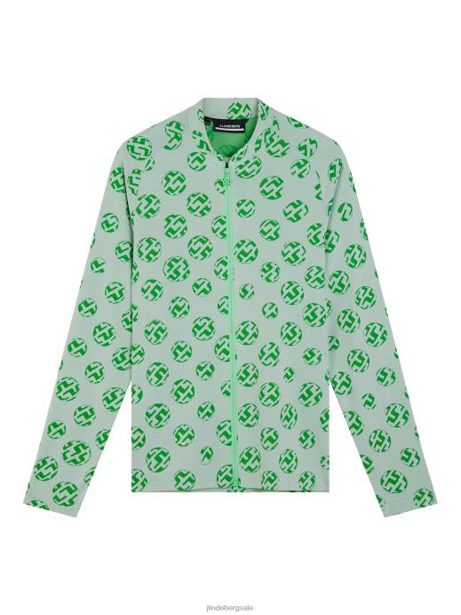 Men J.Lindeberg White Sphere Dot Patric Jacquard Mid Layer Clothing 8R62604