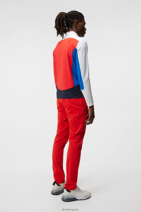 Men J.Lindeberg White Swirl Mid Layer Clothing 8R62648