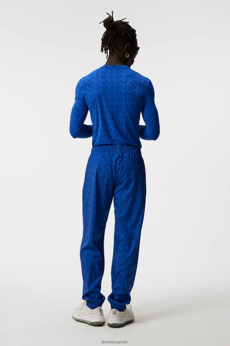 Men J.Lindeberg Blue Painted Bridge Thor Long Sleeve Top Clothing 8R62156