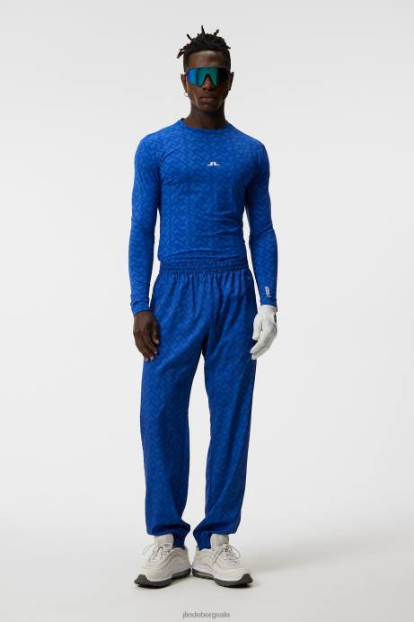 Men J.Lindeberg Blue Painted Bridge Thor Long Sleeve Top Clothing 8R62156