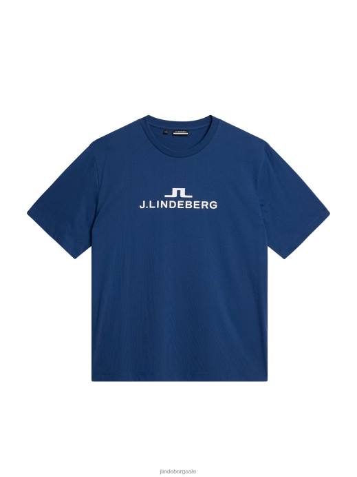 Men J.Lindeberg Estate Blue Alpha T-shirt Clothing 8R622