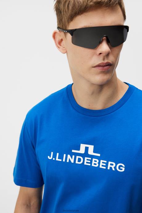 Men J.Lindeberg Lapis Blue Alpha T-shirt Clothing 8R62180