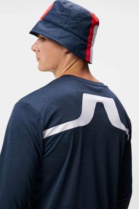 Men J.Lindeberg Navy Active Long Sleeve T-shirt Clothing 8R62162
