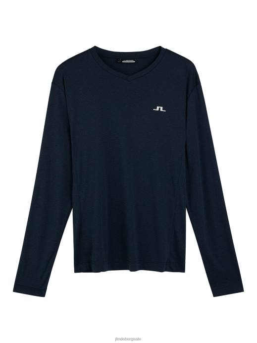 Men J.Lindeberg Navy Active Long Sleeve T-shirt Clothing 8R62162