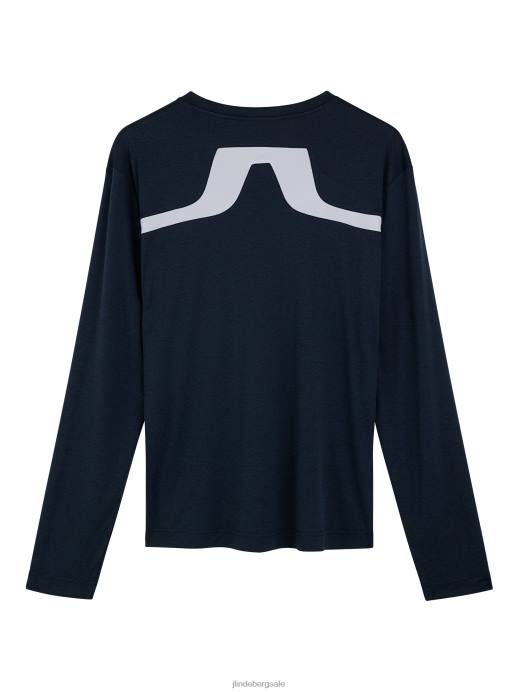Men J.Lindeberg Navy Active Long Sleeve T-shirt Clothing 8R62162
