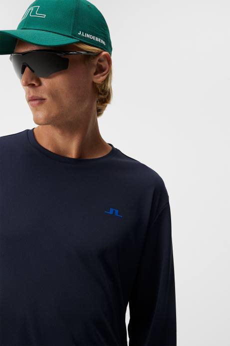 Men J.Lindeberg Navy Ade Long Sleeve T-shirt Clothing 8R627