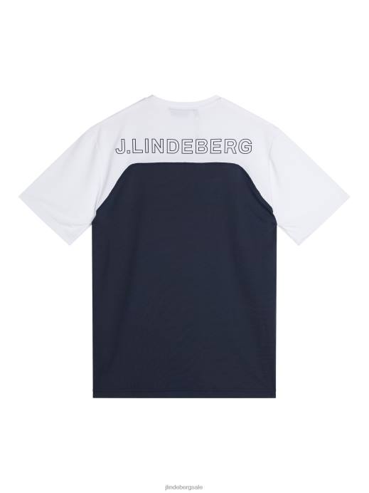 Men J.Lindeberg Navy Mesh Blocked T-shirt Clothing 8R62186