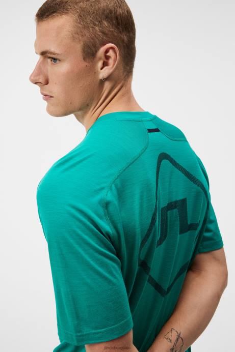 Men J.Lindeberg Proud Peacock Shaun Wool T-shirt Clothing 8R621