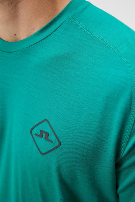 Men J.Lindeberg Proud Peacock Shaun Wool T-shirt Clothing 8R621