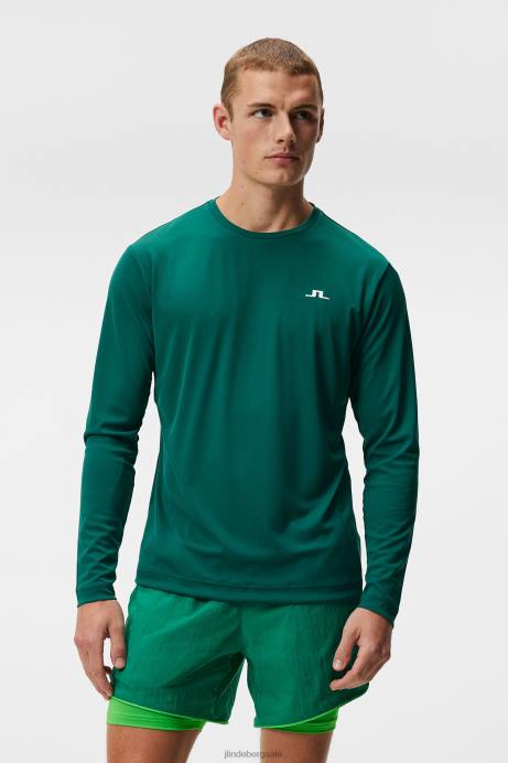 Men J.Lindeberg Rain Forest Ade Long Sleeve T-shirt Clothing 8R62160