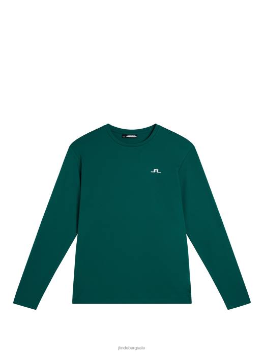 Men J.Lindeberg Rain Forest Ade Long Sleeve T-shirt Clothing 8R62160