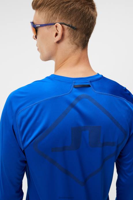 Men J.Lindeberg Surf the Web Diamond Long Sleeve T-shirt Clothing 8R6212