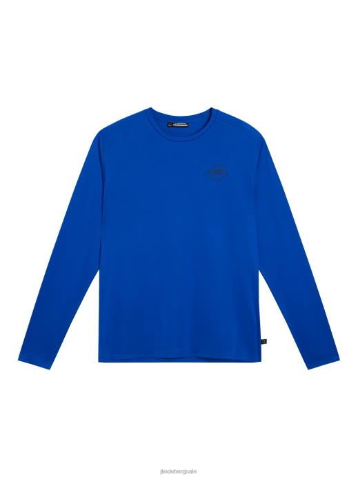 Men J.Lindeberg Surf the Web Diamond Long Sleeve T-shirt Clothing 8R6212