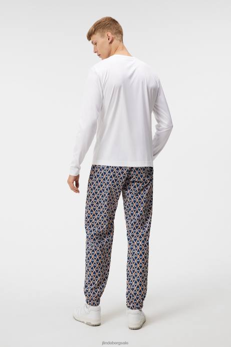 Men J.Lindeberg White Ade Long Sleeve T-shirt Clothing 8R626