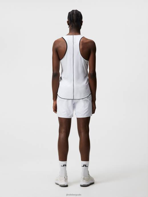 Men J.Lindeberg White Big Bridge Tank Top Clothing 8R62183