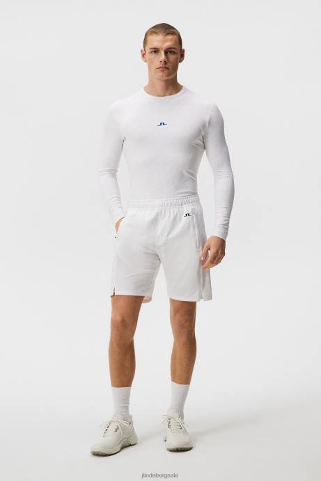 Men J.Lindeberg White Printed Bridge Thor Long Sleeve Top Clothing 8R62157