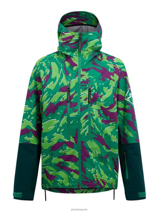 Men J.Lindeberg Canimol Green Aerial Pro Print Shell Jacket Clothing 8R621284