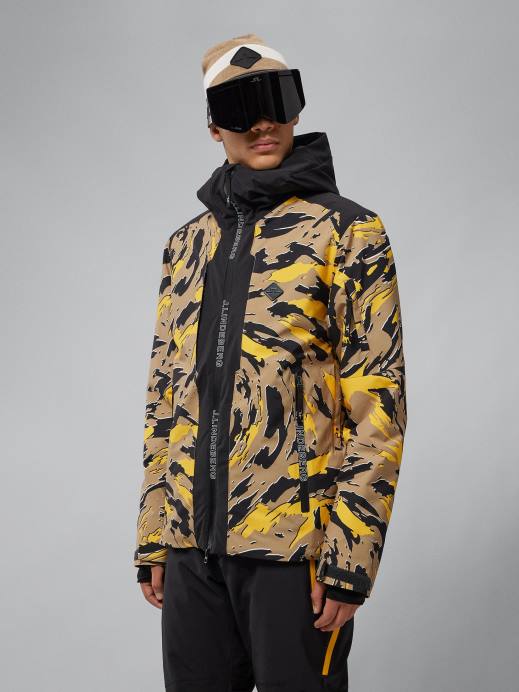 Men J.Lindeberg Canimol Tiger Eclipse Print Jacket Clothing 8R621285