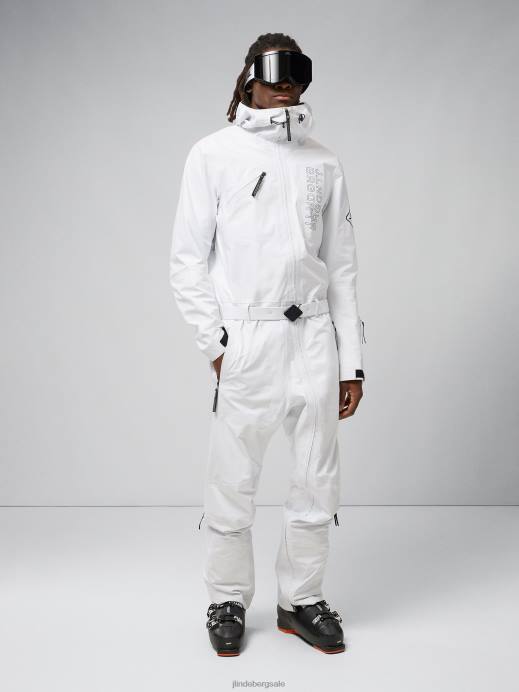 Men J.Lindeberg White Aerial Shell One Piece Clothing 8R621294