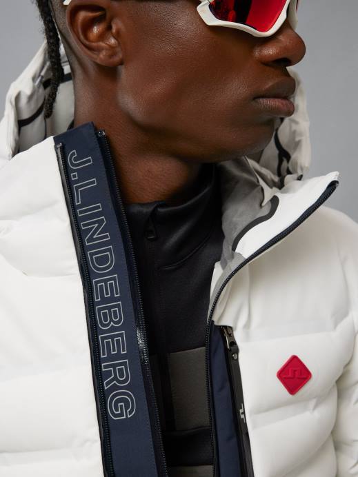 Men J.Lindeberg White Orbit Hybrid Down Jacket Clothing 8R621299