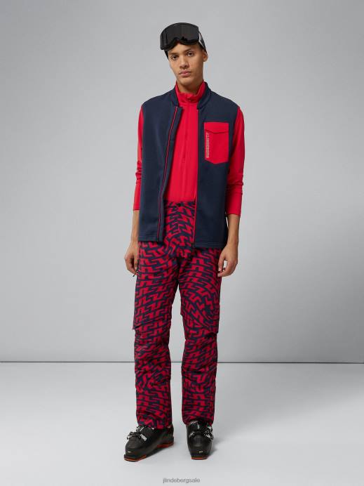 Men J.Lindeberg Bridge Swirl Red Eclipse Print Pant Clothing 8R621308