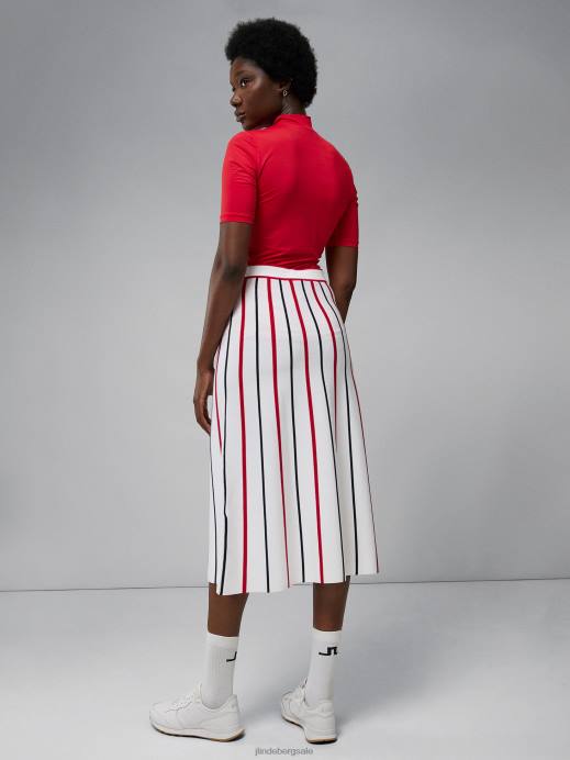 Women J.Lindeberg Barbados Cherry Manhattan Knitted Skirt Clothing 8R622698