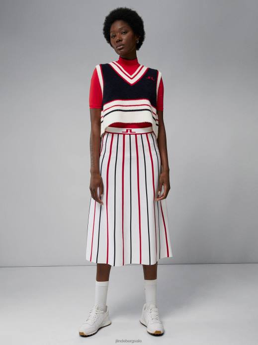 Women J.Lindeberg Barbados Cherry Manhattan Knitted Skirt Clothing 8R622698