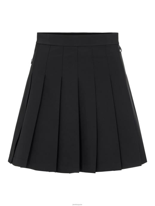 Women J.Lindeberg Black Adina Golf Skirt Clothing 8R622761