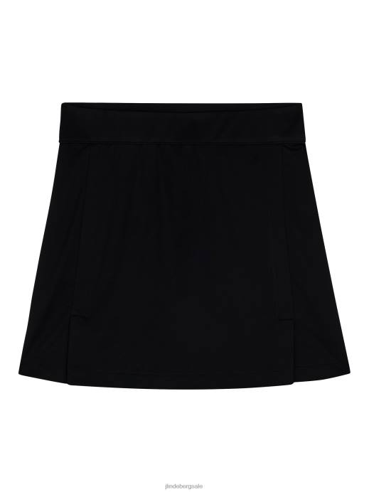Women J.Lindeberg Black Amelie Mid-Length Skirt Clothing 8R622668