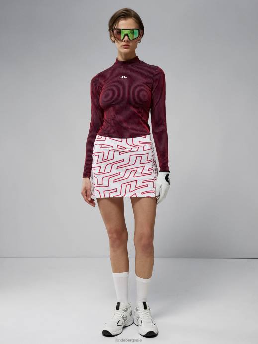 Women J.Lindeberg Bridge Swirl White Amelie Print Skirt Clothing 8R622663