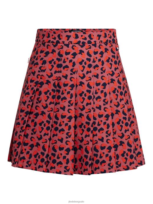 Women J.Lindeberg Faded Rose Animal Adina Print Golf Skirt Clothing 8R622709