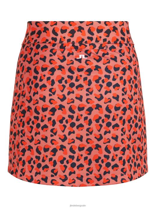 Women J.Lindeberg Faded Rose Animal Amelie Print Golf Skirt Clothing 8R622725