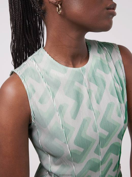 Women J.Lindeberg Green 3D Bridge Monogram Jillian 3D Golf Dress Clothing 8R622702