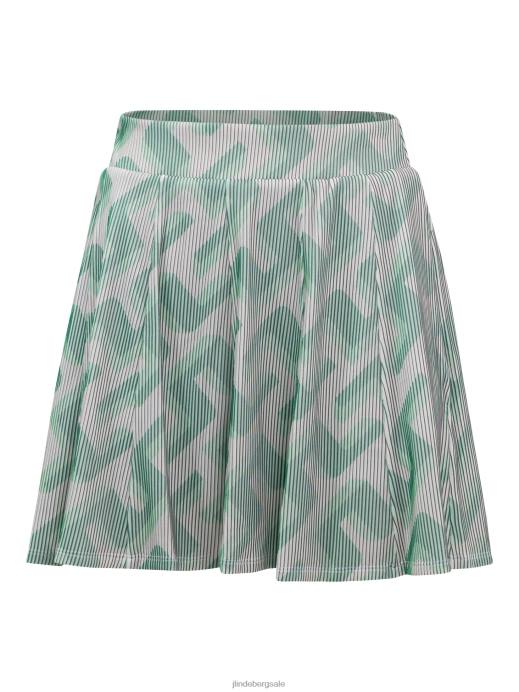 Women J.Lindeberg Green 3D Bridge Monogram Jolie 3D Print Golf Skirt Clothing 8R622701