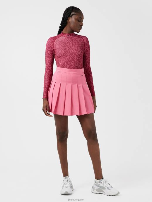 Women J.Lindeberg Hot Pink Adina Golf Skirt Clothing 8R622732