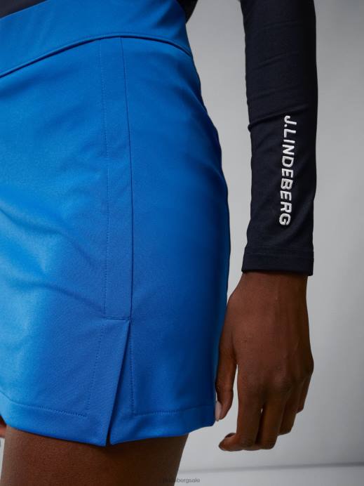 Women J.Lindeberg Nautical Blue Amelie Mid-Length Skirt Clothing 8R622667