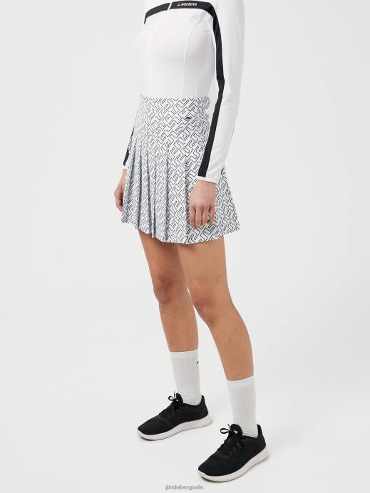 Women J.Lindeberg Navy Bridge Monogram Adina Print Golf Skirt Clothing 8R622708