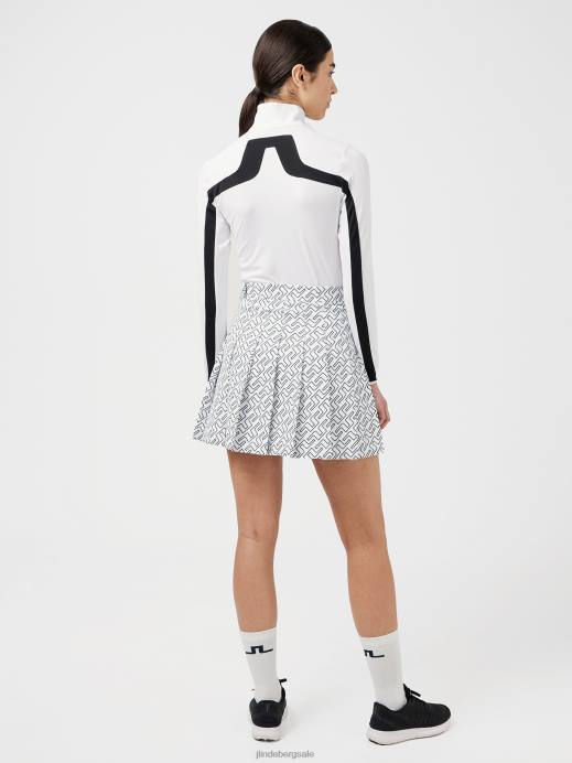 Women J.Lindeberg Navy Bridge Monogram Adina Print Golf Skirt Clothing 8R622708