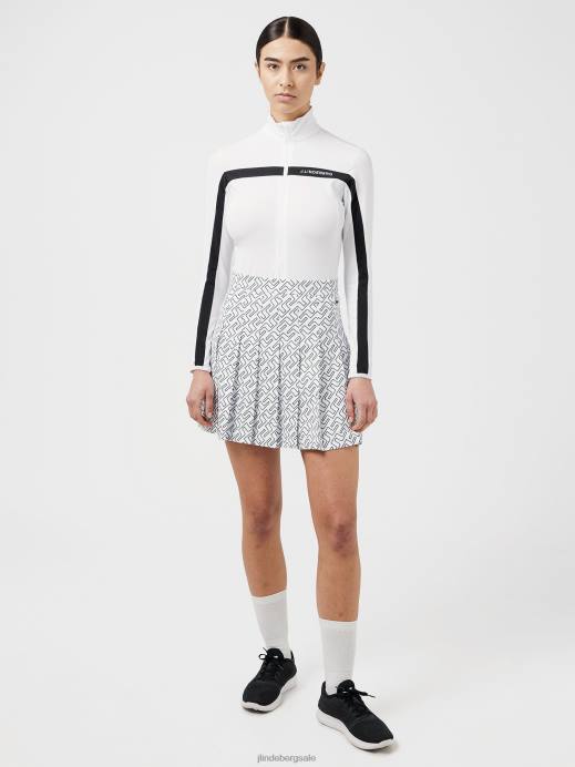 Women J.Lindeberg Navy Bridge Monogram Adina Print Golf Skirt Clothing 8R622708