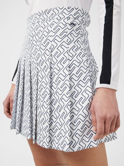 Women J.Lindeberg Navy Bridge Monogram Adina Print Golf Skirt Clothing 8R622708