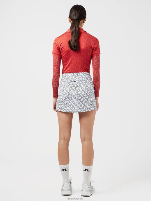 Women J.Lindeberg Navy Bridge Monogram Amelie Print Golf Skirt Clothing 8R622721