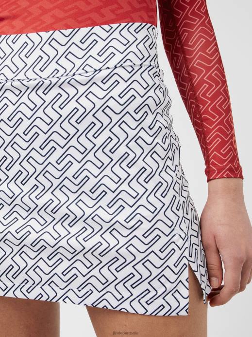 Women J.Lindeberg Navy Bridge Monogram Amelie Print Golf Skirt Clothing 8R622721
