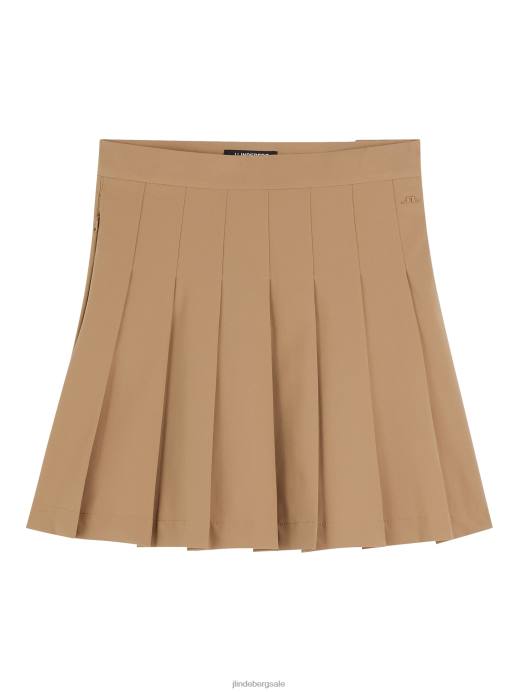 Women J.Lindeberg Tiger Brown Adina Skirt Clothing 8R622691