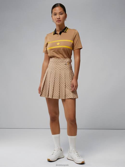 Women J.Lindeberg Tiger Monogram check Adina Print Skirt Clothing 8R622687